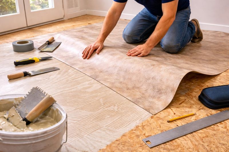 Sheet Vinyl Installation in Rockwall, TX